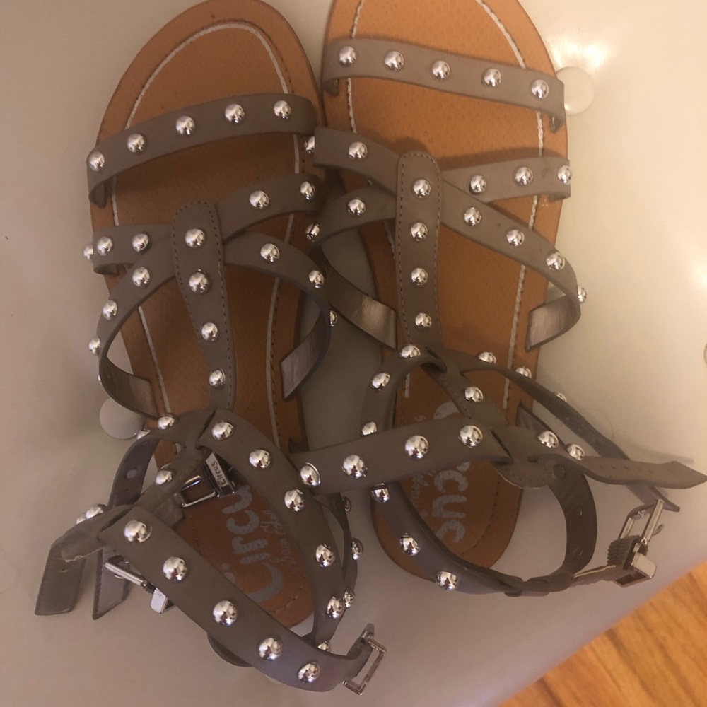 Sam Edelman studded sandals in grey